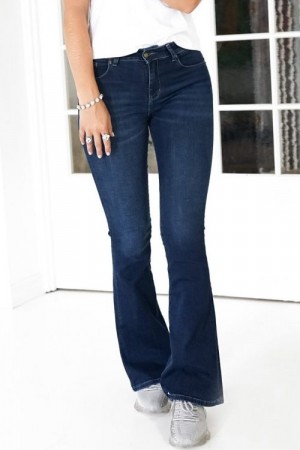 Lois Dark stone 'Raval marconi mist' flare jeans L32. Bestselger