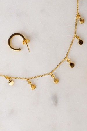 Enamel Copenhagen 'Raindrops' armbånd i gullforgylt sterling sølv