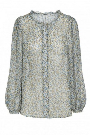 Katrin Uri Blåmønstret viskose 'Cloves Levi Blouse' bluse