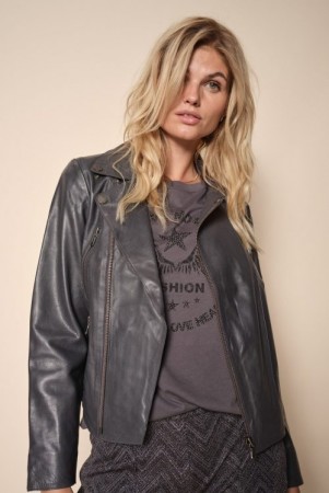 Mos Mosh Sort (ikke asphalt) 'Cami Leather Jacket' skinnjakke Mos Mosh