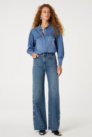 Fabienne Chapot Denim 'Fabienne' tencel/bomull/lin skjorte