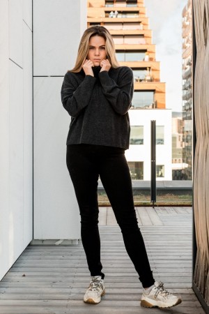 Samsøe Samsøe mørkegrå 'Nola Turtleneck' Genser