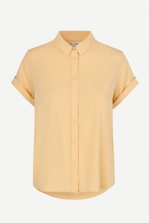 Samsøe Samsøe Sahara sun 'Majan Ss Shirt' viskose skjorte med kort erm
