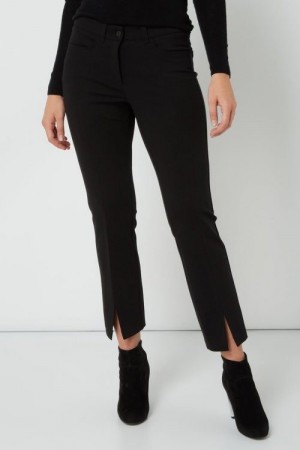 Cambio Trendy sort jerseybukse ‘Rebell’ med splitt foran