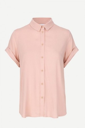 Samsøe Samsøe Gammelrosa 'Majan Ss Shirt' viskose kortermet skjorte