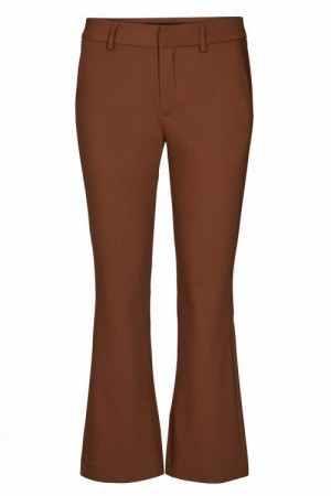 Mos Mosh Cognac 'Ivana Night Kick' kick flare bukse