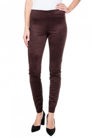 Cambio 'semsket' leggings - mørk brun
