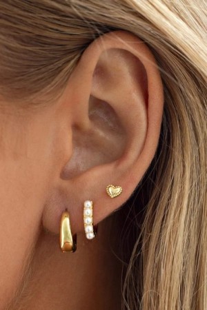 Timi Of Sweden Faye - Classic Wide Hoop Earrings - Gold