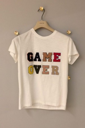 Munthe Hvit t-shirt med 'Game Over'