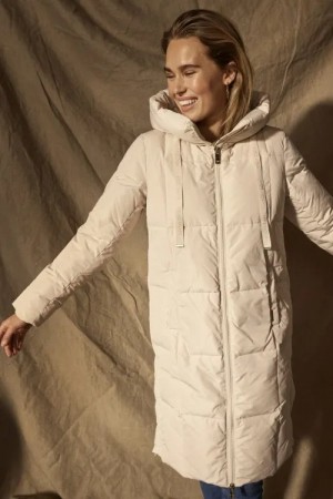 Mos Mosh Wood Ash 'Nova Square Down Coat' boblekåpe med hette