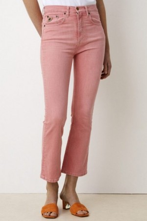 Lois Geranium rosa 'Mariela - cassidy color' cropped bukse med en liten bootcut