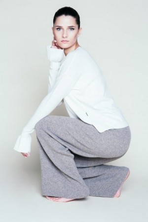 Ella&il Kremfarget Genser Tiril Wool Sweater Hvit