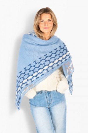 Hést Skyway 100% ull grafisk mønstret 'Dora' skjerf