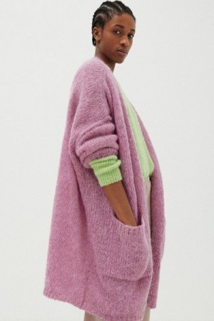 American Vintage PRUNELLE CHINE 'Vog19b' alpakka/mohair oversized cardigan med 3/4 erm