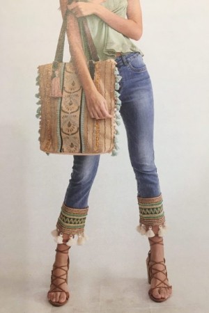 Cabana Living Denim Light Blue 'Pack Mosai' jeans med broderi
