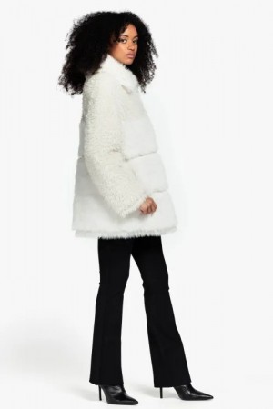 Beaumont Winter white vendbar faux fur 'BM052 20 223' Soft Fur Mix Jacket
