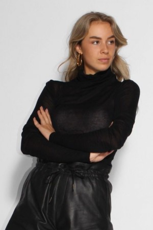 American Vintage Sort supertynn 'Mas08' 100% bomull pologenser. Must have