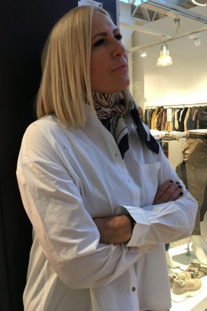 Gai + Lisva Hvit 'Shanta' 100% organisk bomull skjorte