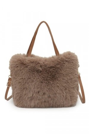 Endless Muldvarp fake fur 'Carmel' pels veske 