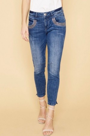 Mos Mosh Denim Blue Jeans Naomi Muscat 7/8 Jeans