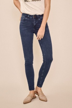 Mos Mosh blue denim skinny high waist 'Alli Core' jeans. Bestselger!