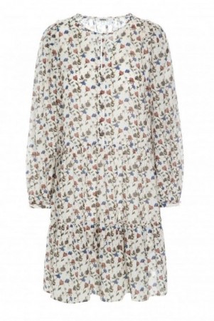 Katrin Uri Villblomstmønster silke/bomull 'Gardenia Capri Dress' florlett kjole