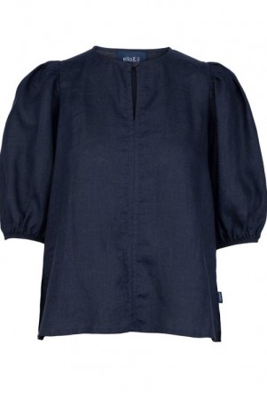 Ella&il Navy 'Anna Linen Top'