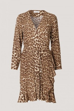 Samsøe Samsøe Leopard 'Limon Dress Ls Aop' kjole