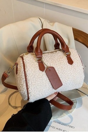 Endless Beige 'Carmela' teddy veske